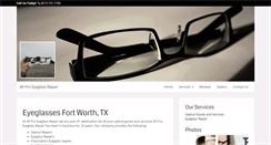 Desktop Screenshot of fortwortheyeglasses.com