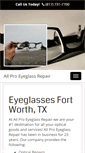 Mobile Screenshot of fortwortheyeglasses.com