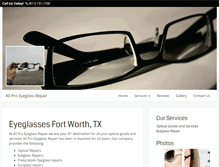 Tablet Screenshot of fortwortheyeglasses.com